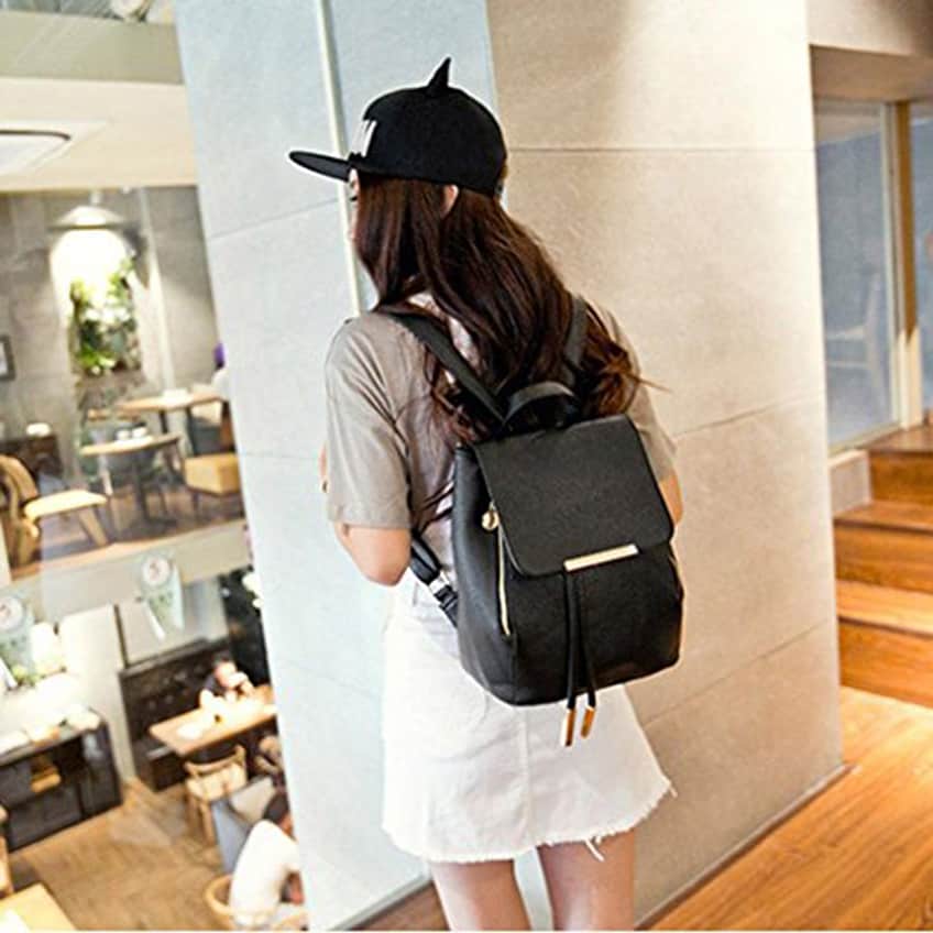 AMA(TM) Women Leather Shoulder Bag Travel Camping Backpacks Schoolbags