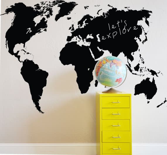 World Chalkboard Map_Gift Ideas for Travelers