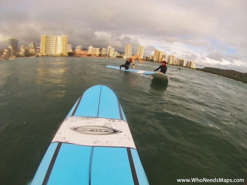 gone surfing hawaii half headstand