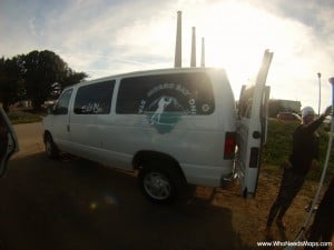 paddle board lessons truck