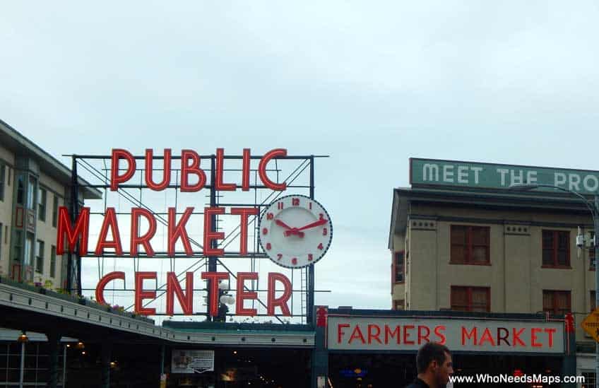 pike place market food tour market sign