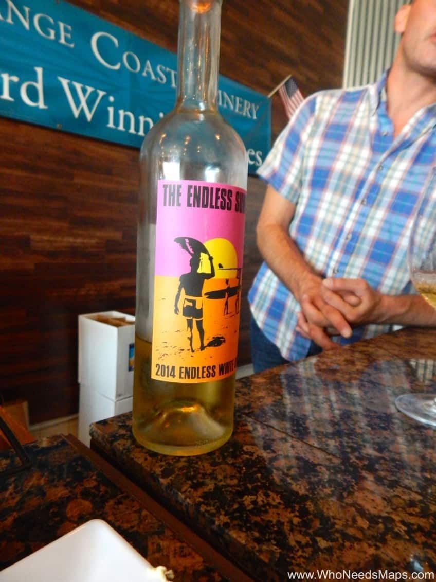 white wine Orange Coast Winery